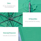 Outsunny 10ft Banana Hanging Rattan Set Sun Shade Patio Umbrella Cantilever Green | The Comfy Couch Canada
