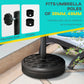 Outsunny 40lbs. Concrete Umbrella Base with Rattan Effect, Heavy Duty Parasol Stand for Outdoor Patio Umbrella, Black | The Comfy Couch Canada