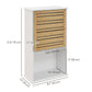 HOMCOM Wall Mounted Bathroom Cabinet Storage Bamboo Slat Door Adjustable Shelf White | The Comfy Couch Canada
