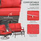 Outsunny 4 Pieces Patio Furniture Set, Outdoor PE Rattan Wicker Sofa Sets Outdoor All Weather Conversation Furniture w| The Comfy Couch Canada