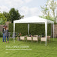 Outsunny 10x10ft Party Tent Portable Gazebo, Folding Garden Canopy Event Shelter Outdoor Sunshade White | The Comfy Couch Canada