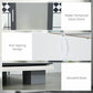 kleankin 75" Tall Bathroom Storage Cabinet: Matte Glass Doors, 5-Tier Shelving & Narrow Space-Saving Design in White Elegant Finish | The Comfy Couch Canada