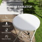 Outsunny 31.5" Bar Height Patio Table, Outdoor Bar Folding Table with HDPE Top, Locking Steel Legs for Party, Camping, White | The Comfy Couch Canada