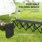Outsunny Portable 4-Seater Folding Camping Chair, Team Bench Chair with Carry Bag for Soccer Football Team, No Assembly