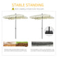 Outsunny Patio Umbrella: 7x4ft Rectangular Aluminum Tilt UV Protection Beige | The Comfy Couch Canada