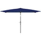 Outsunny 6.5x9.6ft Rectangle Aluminum Tilt Patio Umbrella, Garden Market Parasol, Outdoor Sunshade Canopy with Crank, Navy Blue | The Comfy Couch Canada
