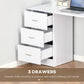 HOMCOM Computer Writing Desk Study Workstation w 3 Shelf 3 Storage Drawers Home Office Furniture White | The Comfy Couch Canada