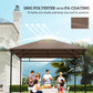 Outsunny Gazebo Canopy Replacement 9.84 x 9.84ft UV Protected Top Sun Shade Coffee.