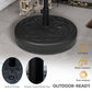Outsunny 22" Round Patio Umbrella Base: 77lb Heavy Duty Fill Port Stand Black | The Comfy Couch Canada