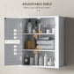 HOMCOM Bathroom Medicine Cabinet, Wall Cabinet with 2 Doors and Adjustable Shelf, Space Saver Over Toilet Cabinet | The Comfy Couch Canada