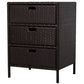 Outsunny Rattan Wicker Patio Organizer 32 Poolside Storage Cabinet with 3 Drawers Bathroom Garden Outdoor | The Comfy Couch Canada