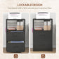 Vinsetto Lockable 2 Drawer File Cabinet with Adjustable Bar for Letter A4 Legal Size Black Office Organizer.