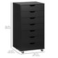 Vinsetto Towering File Vault: 7-Drawer Vertical Cabinet on Wheels for Comprehensive Office Document Organization, Black | The Comfy Couch Canada