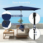 Outsunny 6.5x9.6ft Rectangle Aluminum Tilt Patio Umbrella, Garden Market Parasol, Outdoor Sunshade Canopy with Crank, Navy Blue | The Comfy Couch Canada