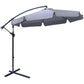 Outsunny 9FT Offset Cantilever Patio Umbrella: Dark Grey Easy Tilt Cross Base 8 Ribs UV Protection Outdoor Sun Shade | The Comfy Couch Canada
