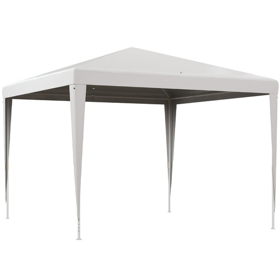Outsunny 10x10ft Party Tent Portable Gazebo, Folding Garden Canopy Event Shelter Outdoor Sunshade White | The Comfy Couch Canada