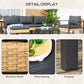 Outsunny 6-Piece Outdoor Wicker Patio Furniture Set, Sofa, Armchair, Stool, Table, Cushions, Conversation Sofa Set | The Comfy Couch Canada