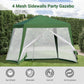 Outsunny 10x10ft Gazebo Tent with Netting Patio Canopy Outdoor Party Activity Sun Shade Garden Sun Shelter, Green | The Comfy Couch Canada