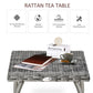 Outsunny Rattan Coffee Table 18" Outdoor Side Patio Wicker Furniture Square All-Weather PE Garden Balcony | The Comfy Couch Canada
