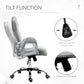 Vinsetto Plush Velvet Home Office Chair: Gray Button Tufted, Swivel Desk Chair, Adjustable Height, Tilt Function | The Comfy Couch Canada