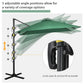 Outsunny Square Hanging Offset Patio Umbrella: 8&