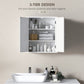 HOMCOM Bathroom Medicine Cabinet, Wall Cabinet with 2 Doors and Adjustable Shelf, Space Saver Over Toilet Cabinet | The Comfy Couch Canada
