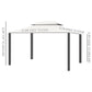 Outsunny 10 x 13ft Aluminum Frame Gazebo Canopy Double Tier Garden Shelter with Netting and Curtains, Cream White.