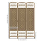 HOMCOM 3-Panel Folding Room Separator: Portable Privacy Screen, Wave Fiber Room Partition for Home Office, Natural | The Comfy Couch Canada