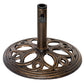 Outsunny Round Cast Iron Patio Umbrella Base: Outdoor Stand Holder for Φ38/48mm Poles, Bronze | The Comfy Couch Canada