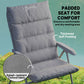 Outsunny 5-Level Reclining Camping Chair, Adjustable High Back Camping Chair with Side Pockets, Compact Camping Chair for Adults