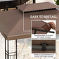 Outsunny Gazebo Replacement Canopy Top 13&