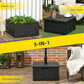 Outsunny 3-in-1 Patio Umbrella Base with Wheels, Side Table & Planter, 175lbs, Heavy-Duty, Black | The Comfy Couch Canada