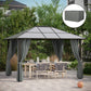 Outsunny Gazebo Curtain 10&