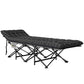Outsunny 26.4" Wide Folding Bed, Camping Cot for Adults with Mattress, Storage Pocket, Carry Bag, Max Load 330 LBS, Black | The Comfy Couch Canada