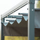 Outsunny Metal Frame Pergola Gazebo 10x7ft with Retractable Canopy Outdoor Patio Sun Shelter Water-Proof Yard Shade Grape Tent | The Comfy Couch Canada