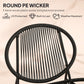 Outsunny Rattan Bistro Set, 3 Pieces Wicker Patio Furniture Set, Acapulco Chairs and Steel Table for Porch, Balcony, Black | The Comfy Couch Canada