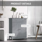 Kleankin Washroom Wonder: Freestanding Bathroom Floor Cabinet with 2 Doors, 2 Drawers, Adjustable Shelf, Grey | The Comfy Couch Canada