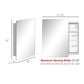 Kleankin Stainless Steel Mirror Cabinet: Sleek Wall-Mounted Bathroom Storage with Sliding Door & 3-Tier Shelf | The Comfy Couch Canada