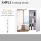 HOMCOM Wall Mount Mirrored Bathroom Medicine Cabinet Adjustable Shelf Double Soft Close Doors Grey | The Comfy Couch Canada