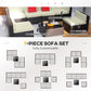 Outsunny 7pc Rattan Patio Furniture Set Outdoor Garden Wicker Sofa Conversation Sectional w/ Cushion | The Comfy Couch Canada