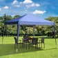Outsunny 10x10ft Folding Pop Up Tent Outdoor Gazebo Canopy w/ Carrying Bag Blue.
