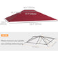 Outsunny Gazebo Replacement Canopy Top Cover 10&
