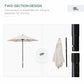 Outsunny 6.6FT Patio Umbrella, Outdoor Parasol with 6 Solid Ribs, Cream White | The Comfy Couch Canada