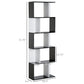 HOMCOM 5-Tier Modern Bookcase Display Shelf Storage Room Divider for Living Room Home Office Black | The Comfy Couch Canada