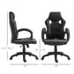 HOMCOM High Back Racing Gaming Chair Office Computer Desk Chair Swivel Wheels Padded Headrest Tilt Function Black | The Comfy Couch Canada