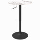 HOMCOM Adjustable Bar Table for 2, Round Pub Table with Steel Base for Home Bar, Small Dining Room, White Marble | The Comfy Couch Canada