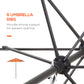 Outsunny 6.6FT Patio Umbrella, Outdoor Parasol with 6 Solid Ribs, Orange | The Comfy Couch Canada