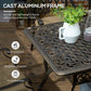 Outsunny 7PC Patio Dining Set with Umbrella Hole Cushioned Chairs Rectangle Table Outdoor Furniture Grey | The Comfy Couch Canada