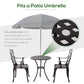 Outsunny 3 Pieces Patio Furniture Set, Outdoor Garden Conversation Set with Coffee Table, 2 Chairs and Umbrella Hole, Brown | The Comfy Couch Canada