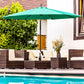 Outsunny 10ft Banana Hanging Rattan Set Sun Shade Patio Umbrella Cantilever Green | The Comfy Couch Canada